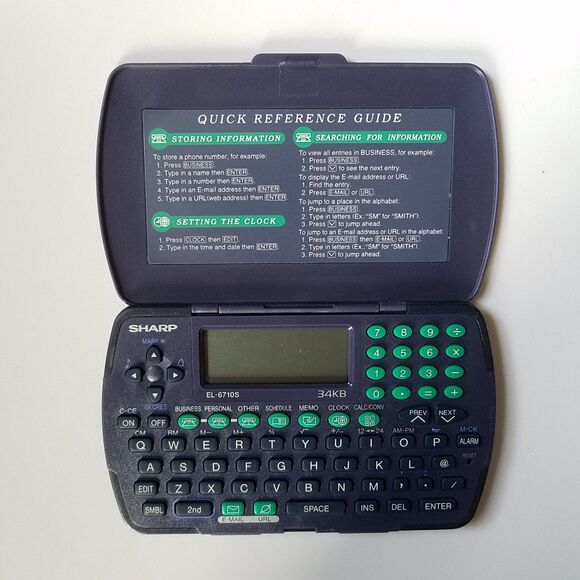 Vintage Sharp EL-6710S Electronic Personal Organizer Calculator - Picture 3 of 3